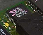 Close up of software chip