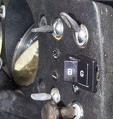 LPG switch in the dashboard